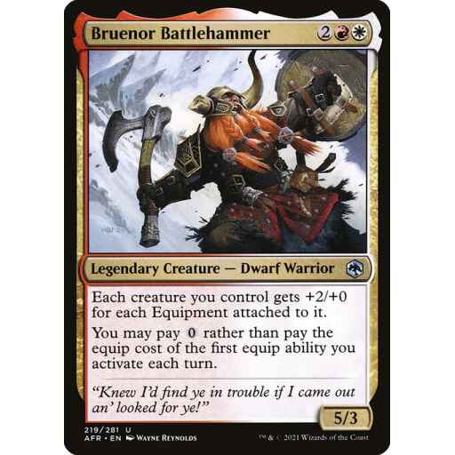 Adventures in the Forgotten Realms - 219 - Bruenor Battlehammer - Uncommon - WR - Non-foil