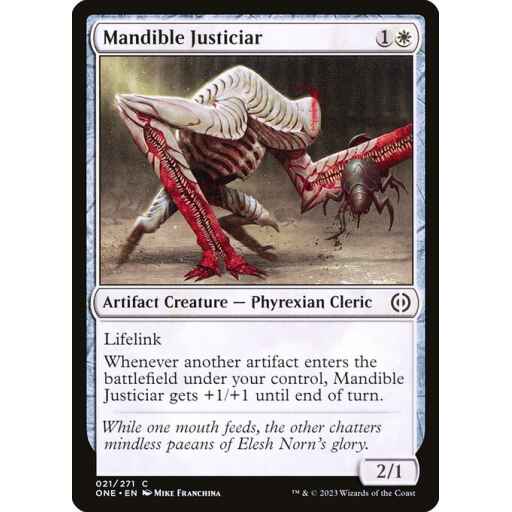 Phyrexia: All Will Be One - 21 - Mandible Justiciar - Common - W - Non-foil