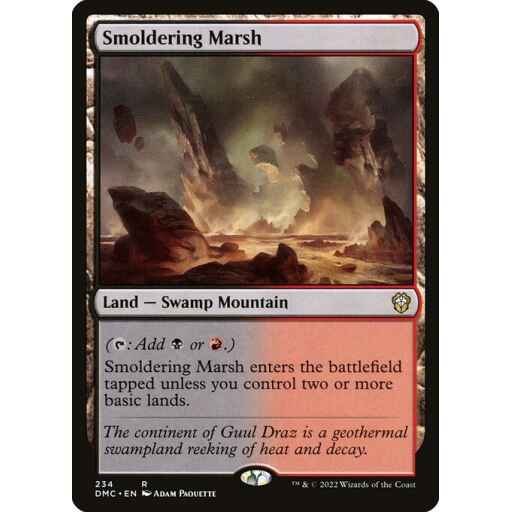 Dominaria United Commander - 234 - Smoldering Marsh - Rare - C - Non-foil