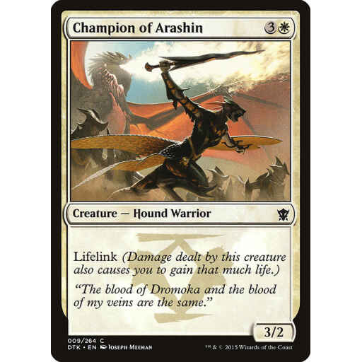 Dragons of Tarkir - 9 - Champion of Arashin - Common - W - Non-foil