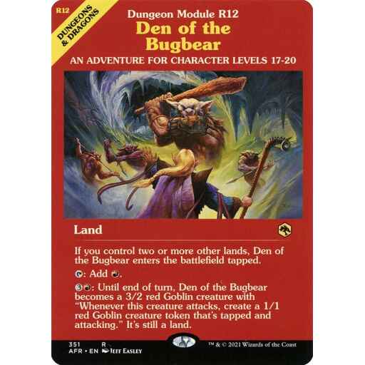 Adventures in the Forgotten Realms - 351 - Den of the Bugbear - Rare - C - Non-foil