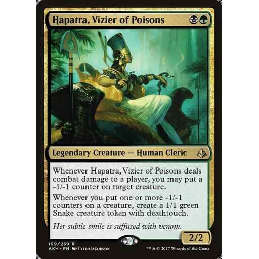 Amonkhet - 199 - Hapatra, Vizier of Poisons - Rare - BG - Non-foil
