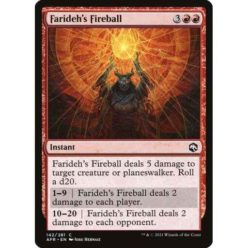 Adventures in the Forgotten Realms - 142 - Farideh's Fireball - Common - R - Non-foil