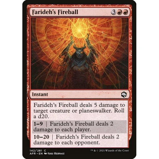 Adventures in the Forgotten Realms - 142 - Farideh's Fireball - Common - R - Non-foil