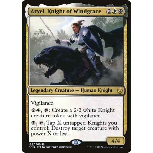 Dominaria - 192 - Aryel, Knight of Windgrace - Rare - WB - Non-foil