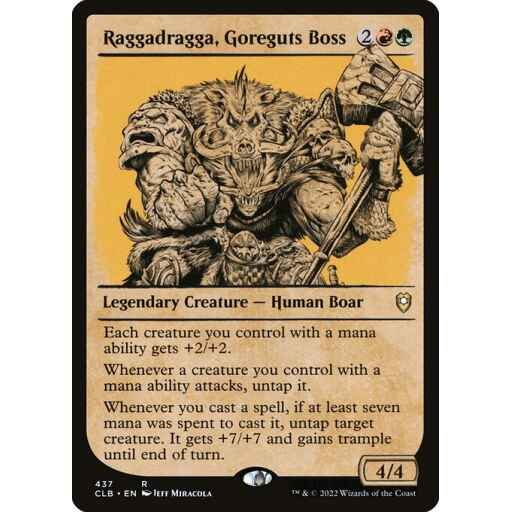 Commander Legends: Battle for Baldur's Gate - 437 - Raggadragga, Goreguts Boss - Rare - RG - Non-foil