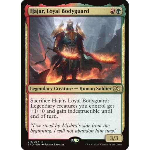 The Brothers' War - 211 - Hajar, Loyal Bodyguard - Rare - RG - Non-foil
