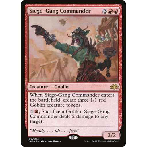 Dominaria Remastered - 136 - Siege-Gang Commander - Rare - R - Non-foil