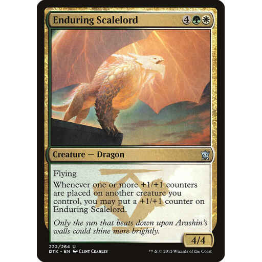 Dragons of Tarkir - 222 - Enduring Scalelord - Uncommon - WG - Non-foil