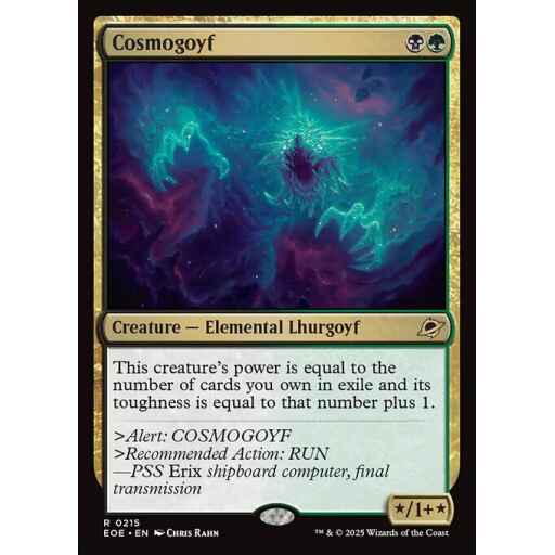 Edge of Eternities - 215 - Cosmogoyf - Rare - BG - Non-foil