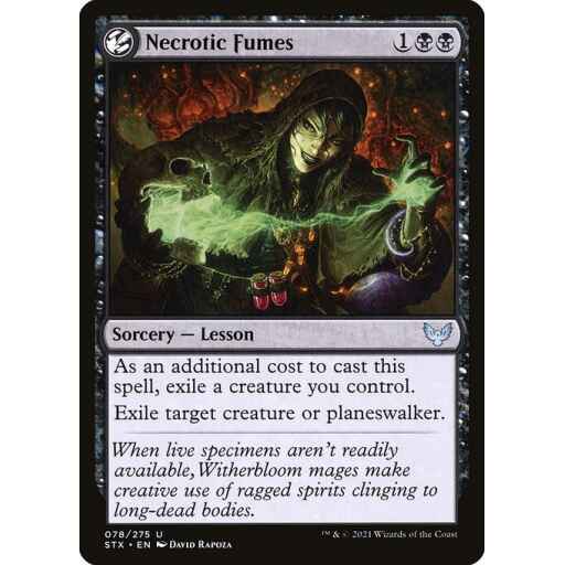 Strixhaven: School of Mages - 78 - Necrotic Fumes - Uncommon - B - Non-foil