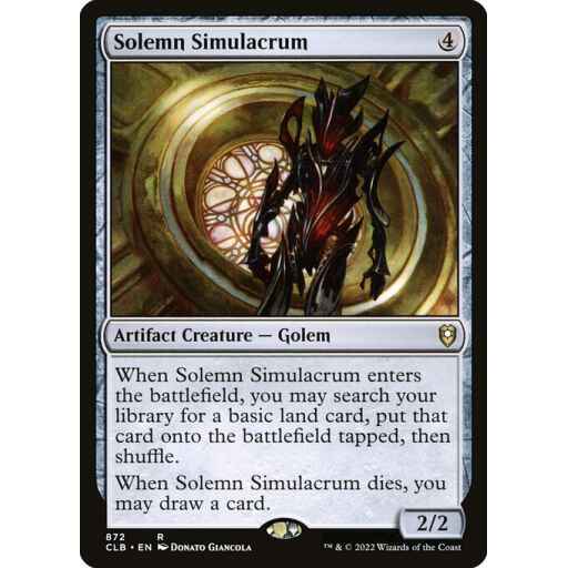 Commander Legends: Battle for Baldur's Gate - 872 - Solemn Simulacrum - Rare - C - Non-foil