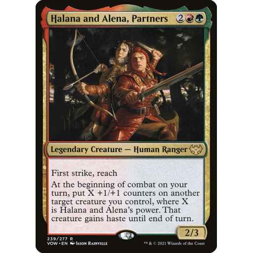 Innistrad: Crimson Vow - 239 - Halana and Alena, Partners - Rare - RG - Non-foil