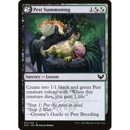 Strixhaven: School of Mages - 211 - Pest Summoning - Common - BG - Non-foil