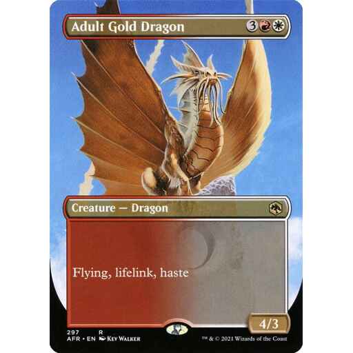 Adventures in the Forgotten Realms - 297 - Adult Gold Dragon - Rare - WR - Non-foil