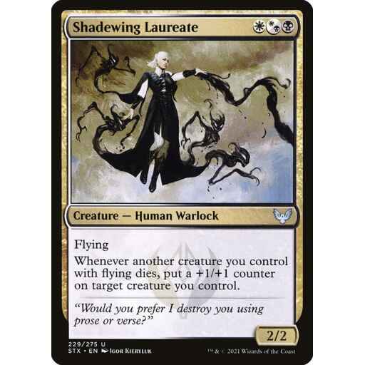 Strixhaven: School of Mages - 229 - Shadewing Laureate - Uncommon - WB - Non-foil