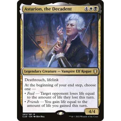 Commander Legends: Battle for Baldur's Gate - 265 - Astarion, the Decadent - Rare - WB - Non-foil