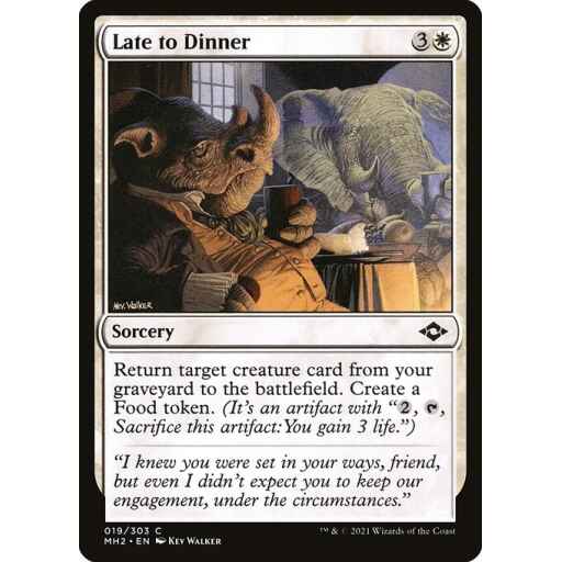 Modern Horizons 2 - 19 - Late to Dinner - Common - W - Non-foil