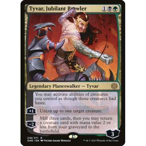 Phyrexia: All Will Be One - 218 - Tyvar, Jubilant Brawler - Rare - BG - Non-foil