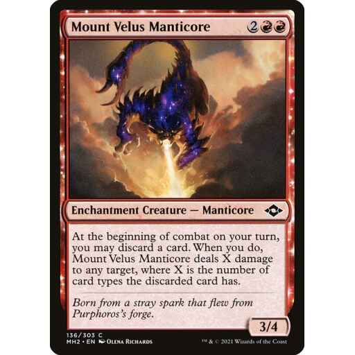 Modern Horizons 2 - 136 - Mount Velus Manticore - Common - R - Non-foil
