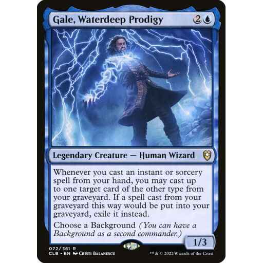 Commander Legends: Battle for Baldur's Gate - 72 - Gale, Waterdeep Prodigy - Rare - U - Non-foil