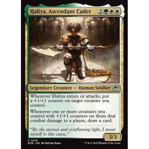 Edge of Eternities - 218 - Haliya, Ascendant Cadet - Uncommon - WG - Non-foil