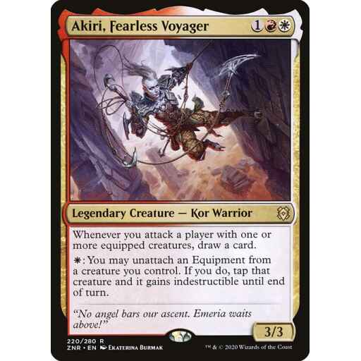 Zendikar Rising - 220 - Akiri, Fearless Voyager - Rare - WR - Non-foil