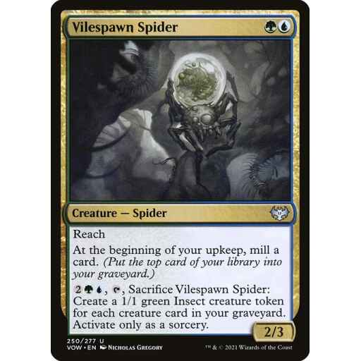 Innistrad: Crimson Vow - 250 - Vilespawn Spider - Uncommon - UG - Foil