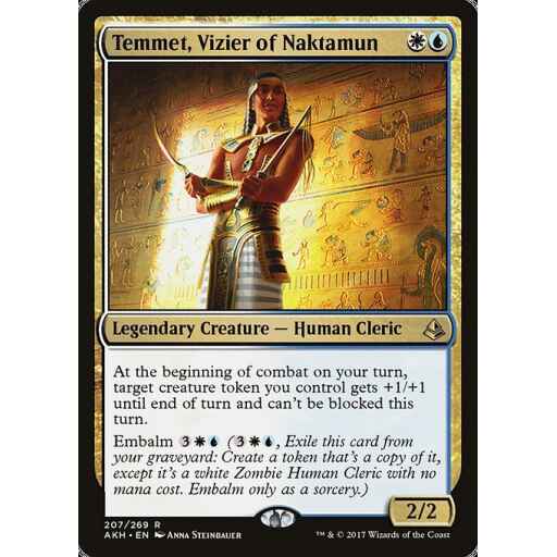 Amonkhet - 207 - Temmet, Vizier of Naktamun - Rare - WU - Non-foil