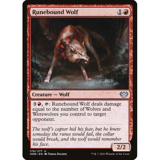 Innistrad: Crimson Vow - 176 - Runebound Wolf - Uncommon - R - Non-foil