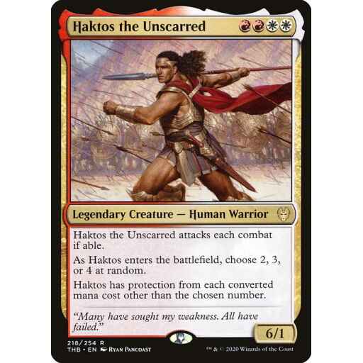 Theros Beyond Death - 218 - Haktos the Unscarred - Rare - WR - Non-foil