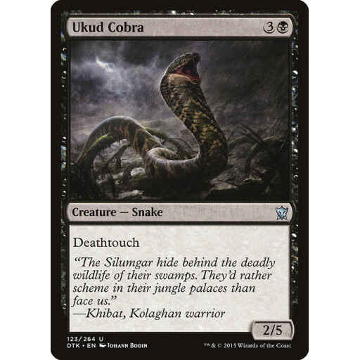 Dragons of Tarkir - 123 - Ukud Cobra - Uncommon - B - Non-foil