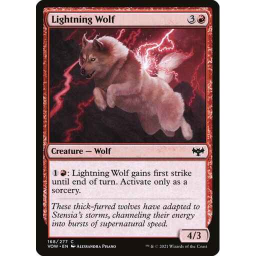 Innistrad: Crimson Vow - 168 - Lightning Wolf - Common - R - Non-foil