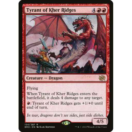 The Brothers' War - 154 - Tyrant of Kher Ridges - Rare - R - Non-foil