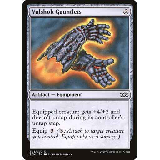 Double Masters - 305 - Vulshok Gauntlets - Common - C - Non-foil