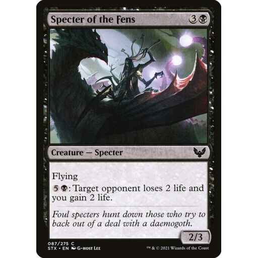 Strixhaven: School of Mages - 87 - Specter of the Fens - Common - B - Non-foil
