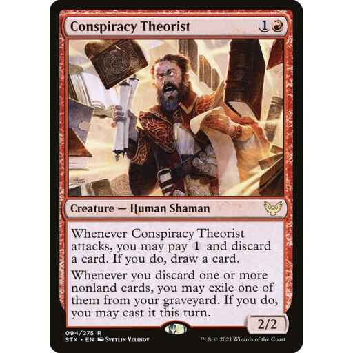 Strixhaven: School of Mages - 94 - Conspiracy Theorist - Rare - R - Non-foil