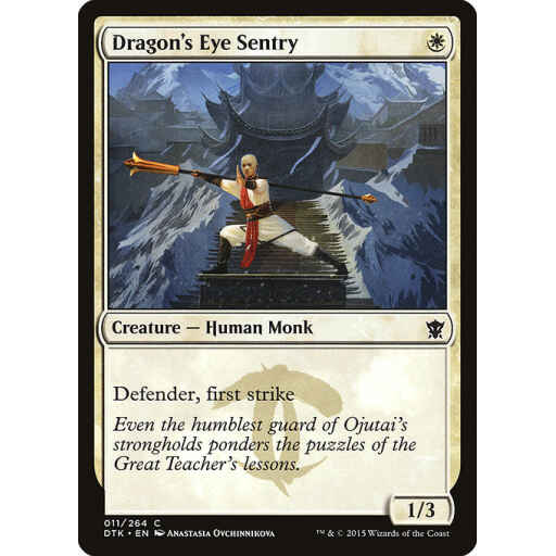 Dragons of Tarkir - 11 - Dragon's Eye Sentry - Common - W - Non-foil