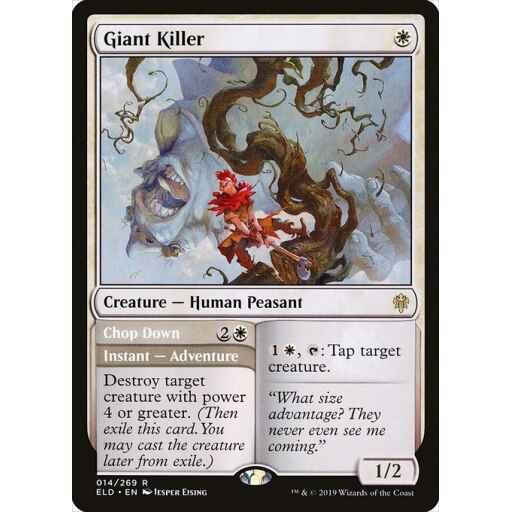 Throne of Eldraine - 14 - Giant Killer // Chop Down - Rare - W - Non-foil