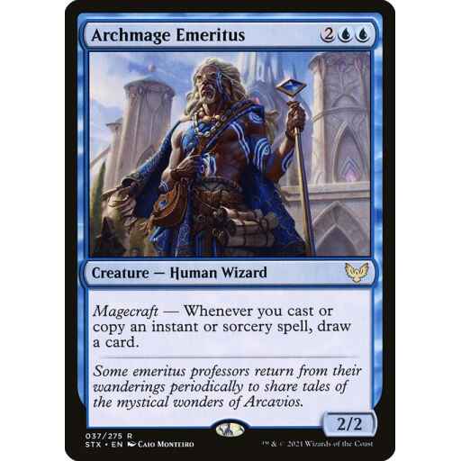 Strixhaven: School of Mages - 37 - Archmage Emeritus - Rare - U - Non-foil