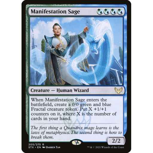 Strixhaven: School of Mages - 205 - Manifestation Sage - Rare - UG - Non-foil
