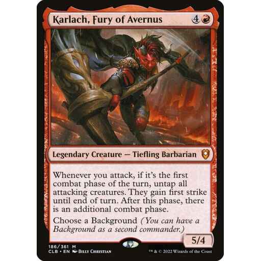 Commander Legends: Battle for Baldur's Gate - 186 - Karlach, Fury of Avernus - Mythic - R - Non-foil
