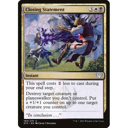 Strixhaven: School of Mages - 169 - Closing Statement - Uncommon - WB - Non-foil