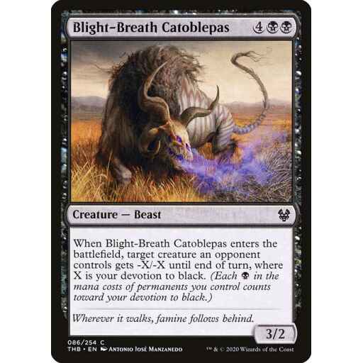 Theros Beyond Death - 86 - Blight-Breath Catoblepas - Common - B - Non-foil