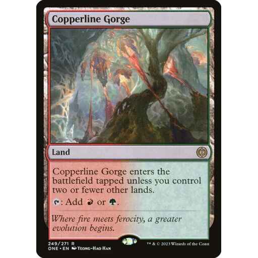 Phyrexia: All Will Be One - 249 - Copperline Gorge - Rare - C - Non-foil