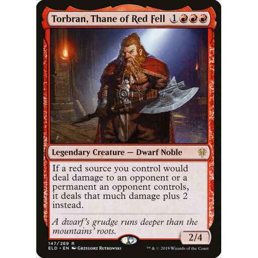 Throne of Eldraine - 147 - Torbran, Thane of Red Fell - Rare - R - Non-foil