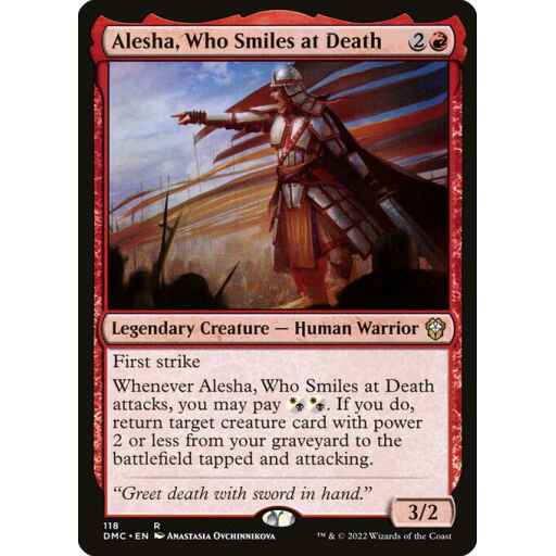 Dominaria United Commander - 118 - Alesha, Who Smiles at Death - Rare - R - Non-foil