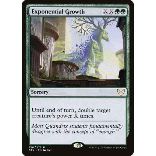 Strixhaven: School of Mages - 130 - Exponential Growth - Rare - G - Non-foil