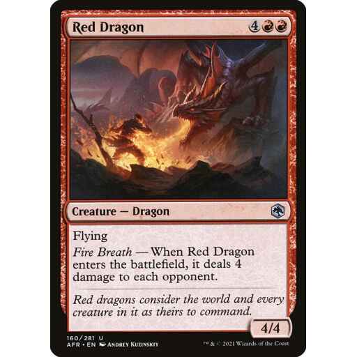 Adventures in the Forgotten Realms - 160 - Red Dragon - Uncommon - R - Non-foil