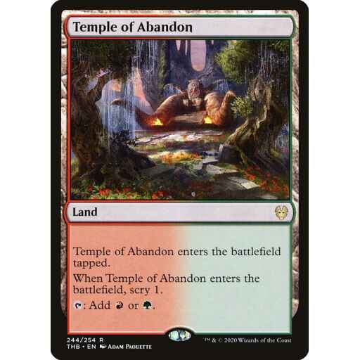 Theros Beyond Death - 244 - Temple of Abandon - Rare - C - Foil